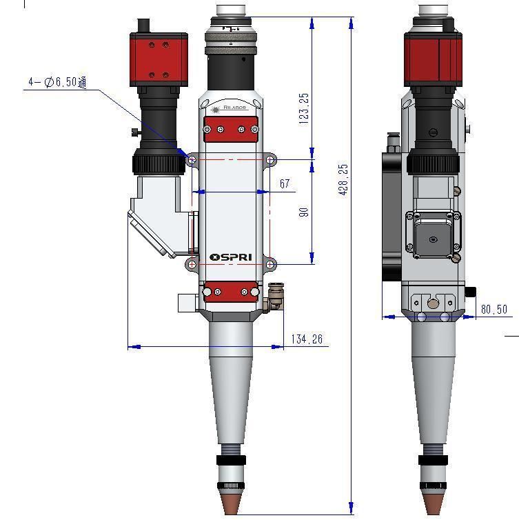 Ospri Lw410 Hand-Held Welding Laser Head for Laser Welding Machine