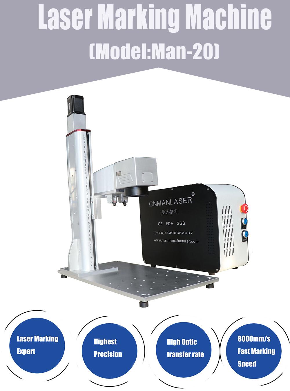 20W Marker Pen Manufacturers Mini Fiber Name Plate Marking Fiber Laser Machine