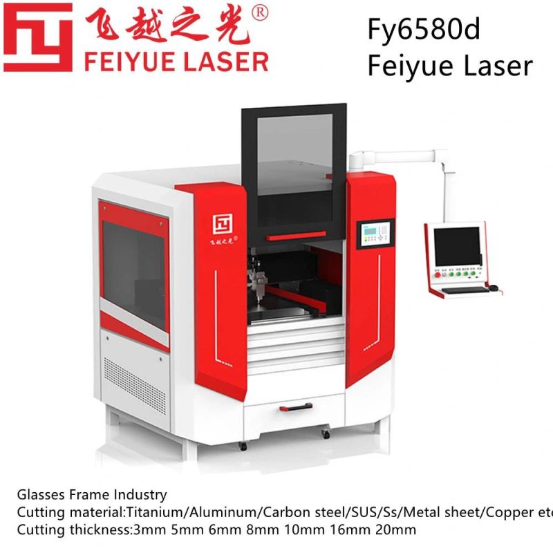 Fy6580d Feiyue Laser Dual Cutting Head 1000/1500/2000/3000 Watts Laser Drilling Holes or Cutting Machine for Making Metal Carbon Stainless Steel Aluminum