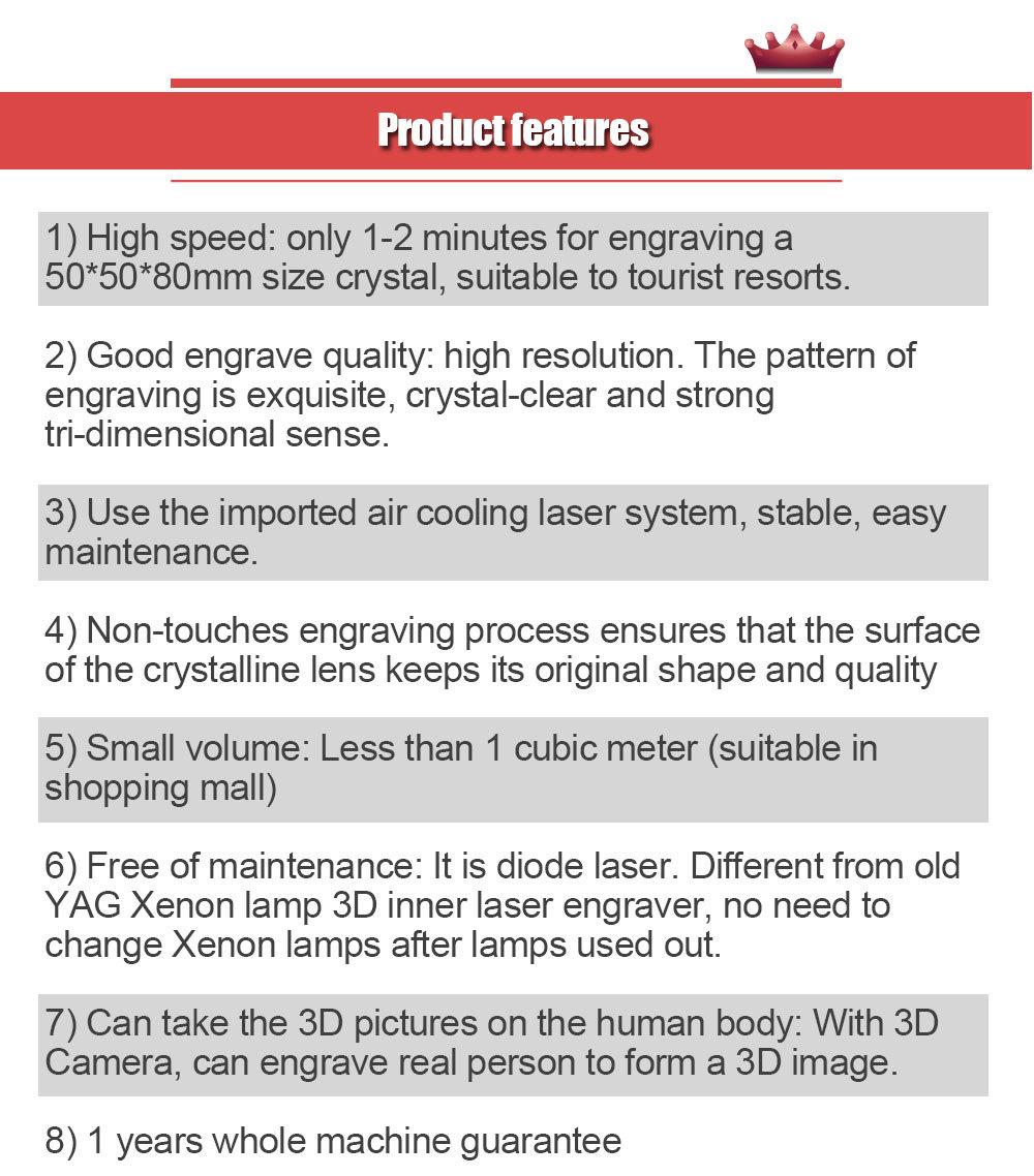 PE-Dp-A2 Wedding Gift Decoration 3D Crystal Laser Photo Engraving Machine