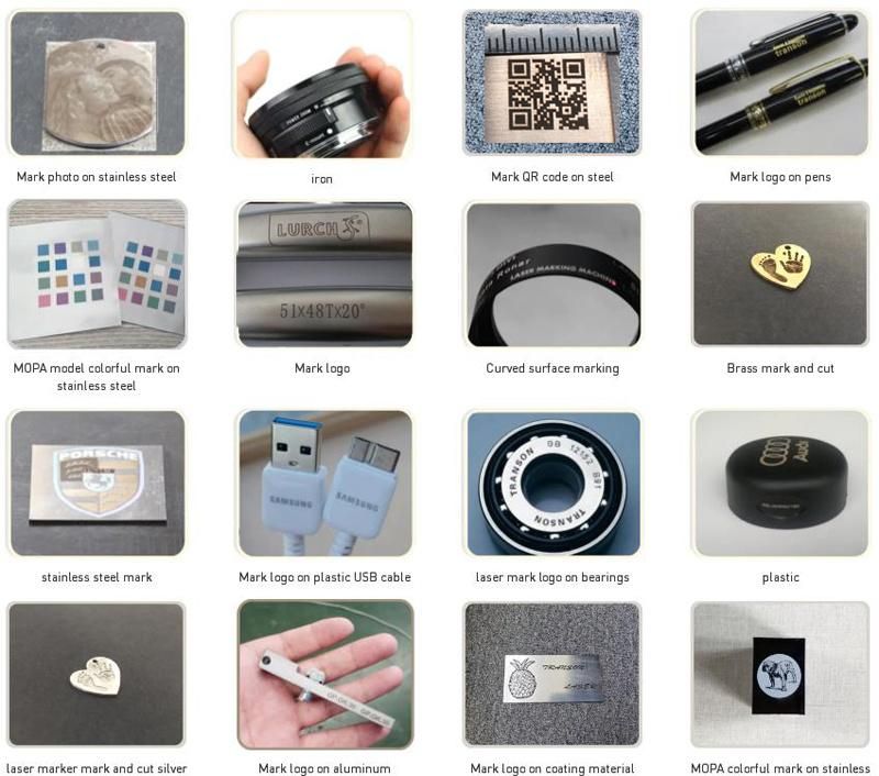 Mini Split Fiber Laser Marker Brass Stainless Steel Engraver Machine