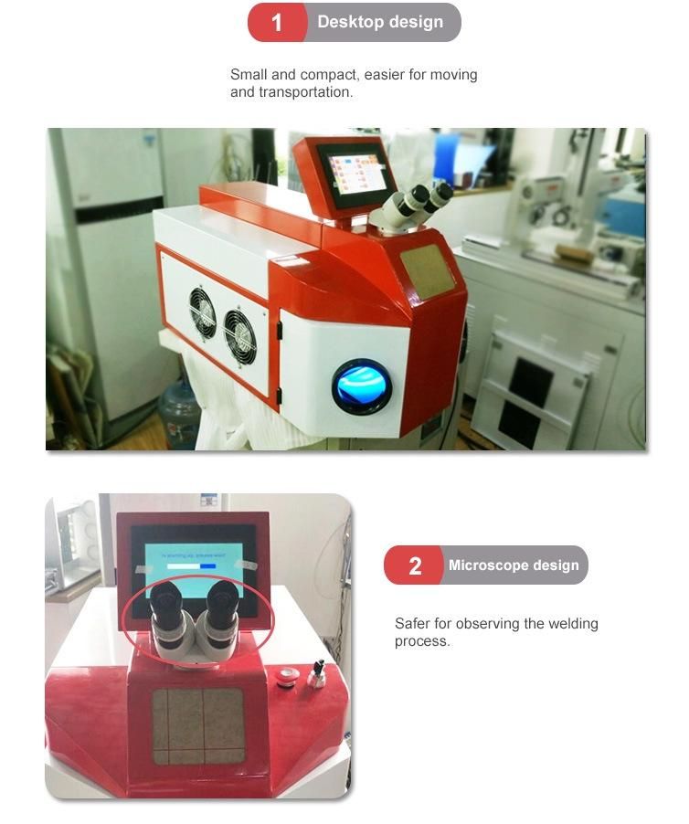 100W 200W Desktop Jewelry Spot Laser Welding Machine