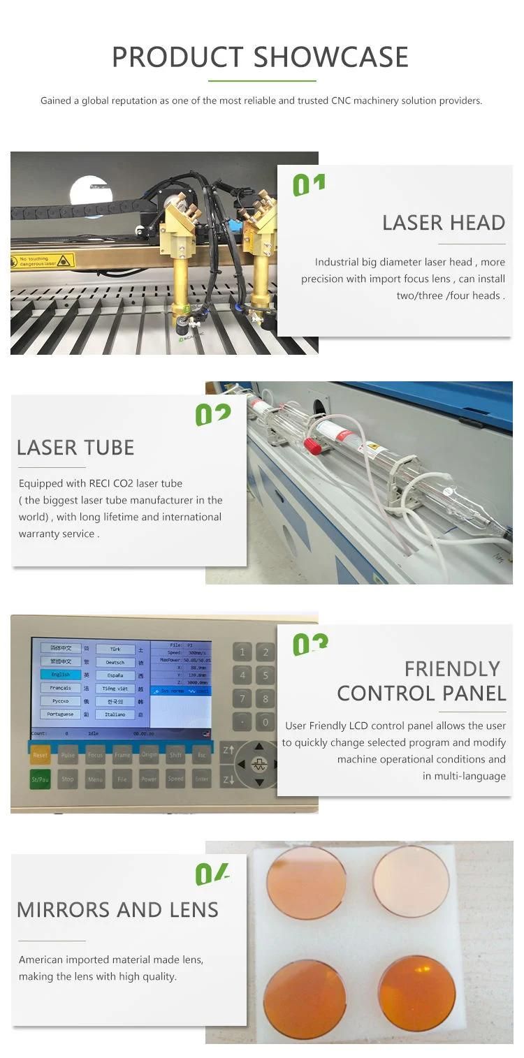 Good Quality Laser CNC CO2 9060 1390 Cutting Engraving Machine for Wood Leather Acrylic Plastic MDF
