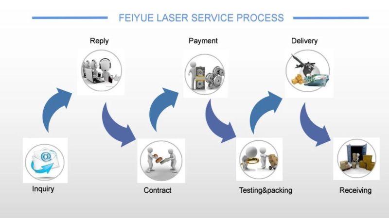 Fy5030 Feiyue Professional Laser Cutter Laser Cutting Fabrication Jewelry Metal Tube Pipe Sheet Copper Stainless Steel Aluminum CNC High Precision Laser Cutter