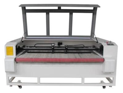 Dual Heads CO2 Laser Cutting Machine with Auto Feeding System for Fabric Fiberglass Garment Leather