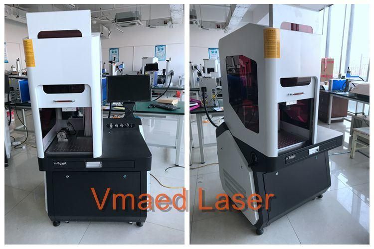 Desktop Enclosed Cover 30W 50W Fiber Laser Marking Machine