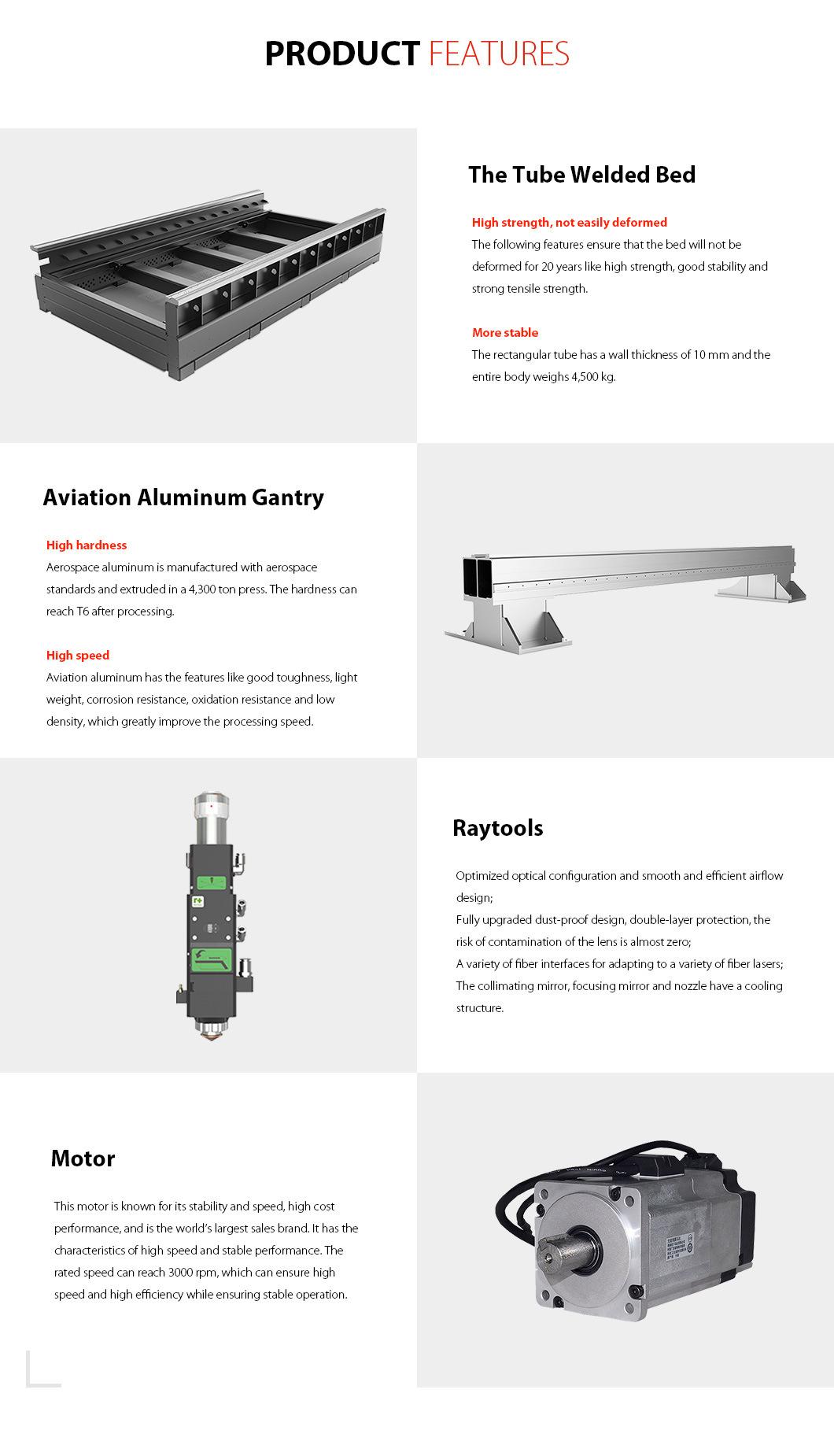 Metal Factory Direct 4000W for Tube and Sheet Use Fiber CNC Laser Cutting Machine for Multiple Metal Pipe and Sheet