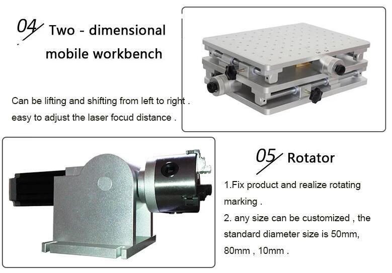 20W 30W Cabinet Fiber Laser Marking Machine with Laptop Computer
