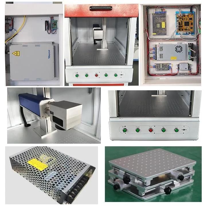 Air Cooling Enclosed Fiber Color Laser Marking Machine 20W