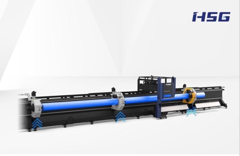 3+1 Twin-Chuck Heavy Tube Laser Cutting Machine 3000-6000W