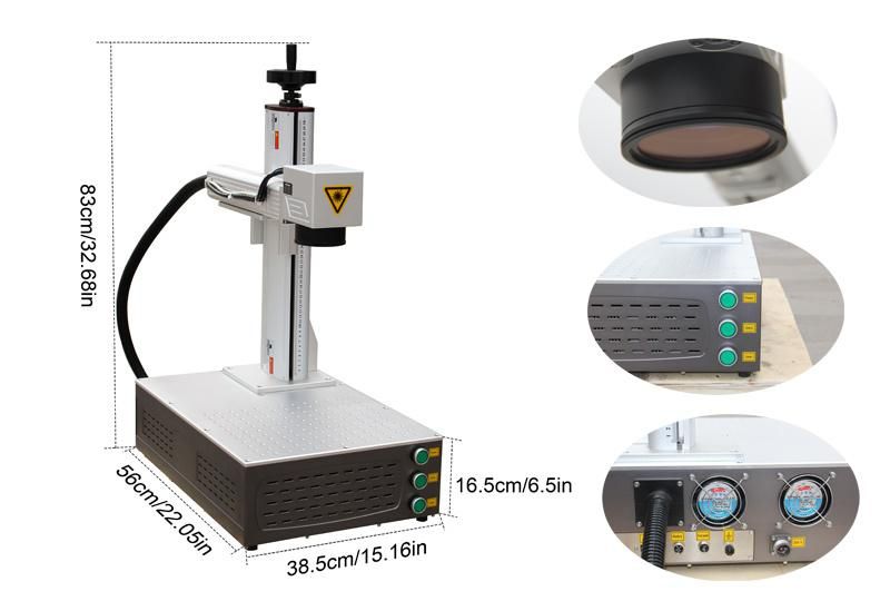 Mini Split Fiber Laser Marker Brass Stainless Steel Engraver Machine