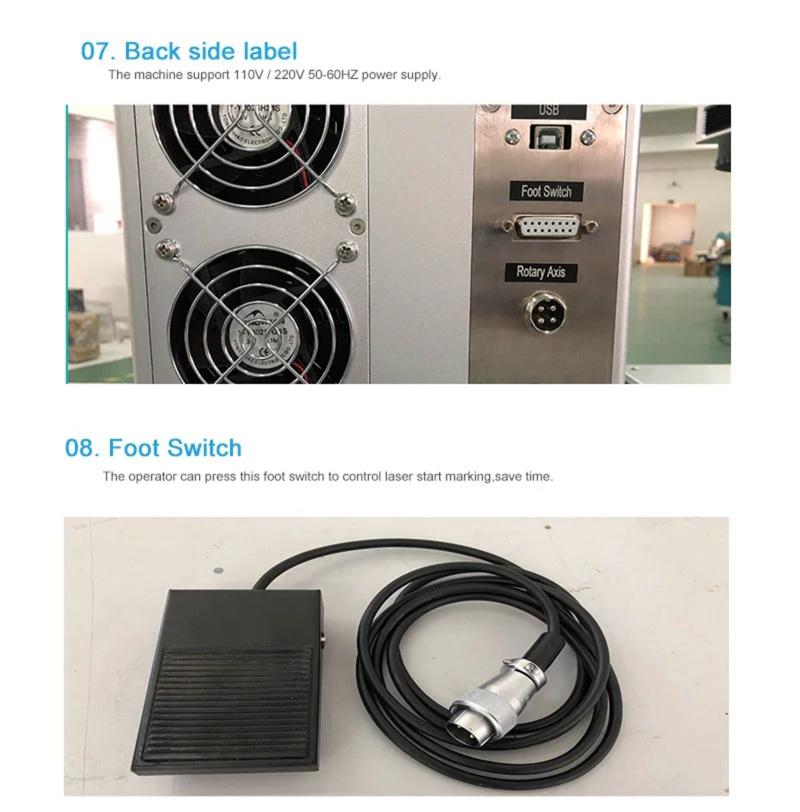 20W 30W 50W 70W 100W High Quality Fiber Laser Marking Machine with Raycus Laser Source