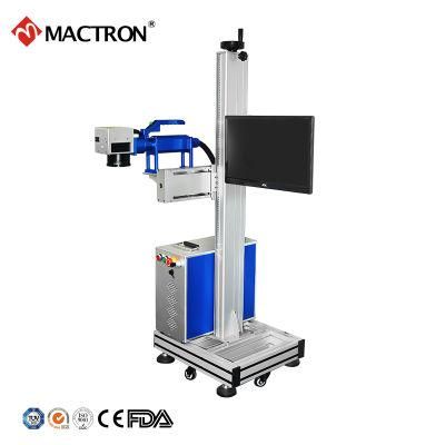 Online Production Flying Fiber 30W Laser Marking Machine with Automatic Adjustment