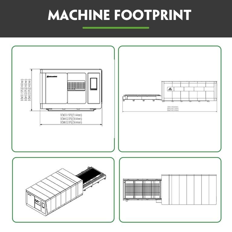 China CNC Laser Cutting Machine for Stainless Steel Mild Steel Plate Carbon Steel 6000W