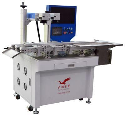 20W 30W Two Head Assembly Line Fiber Laser Marking Engraving Machine