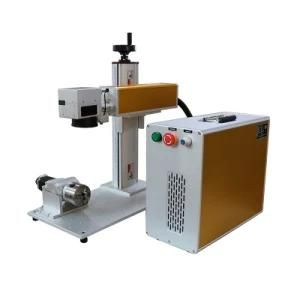 Free Shipping 20W 30W 50W Ipg/Raycus/Max Fiber Laser Marking Engraving Machine with Rotary
