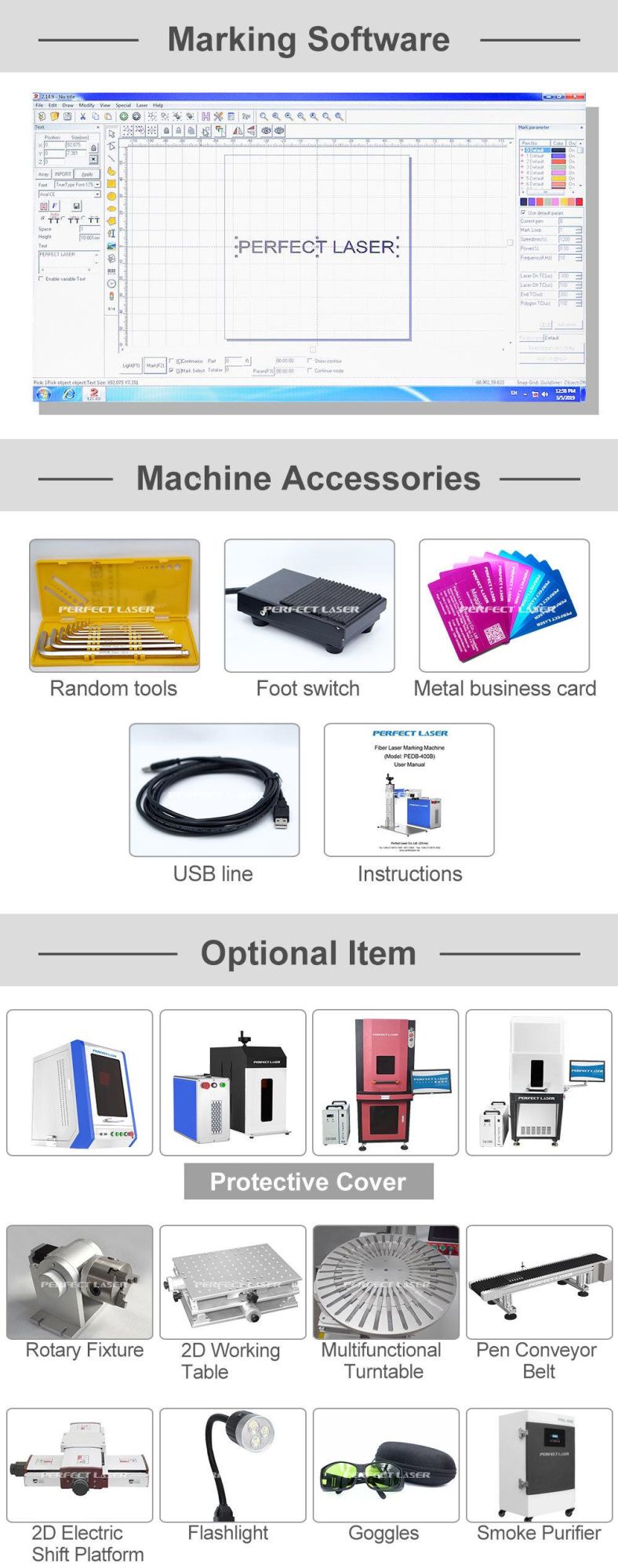 Metal Ring Colorful Mopa Fiber Laser Marker Engraving Machine