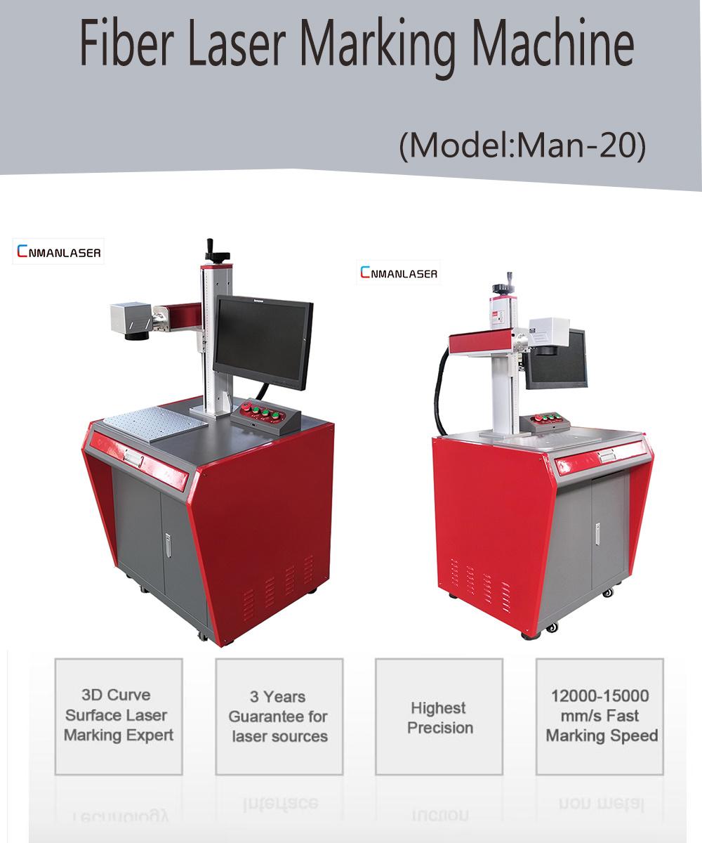 10W Fiber Laser Marking Machine with Rotary for Metal/Stainless