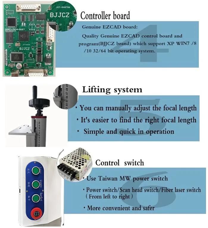 Desktop 20W 30W 50W Laser Marking Machine with Worktable