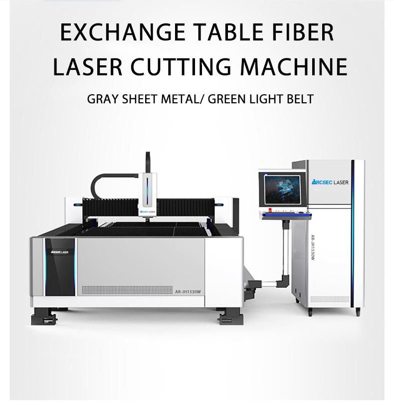 CNC Fiber Metal Sheet Laser Cutting Machine with Two Working Tables Engraving Machine
