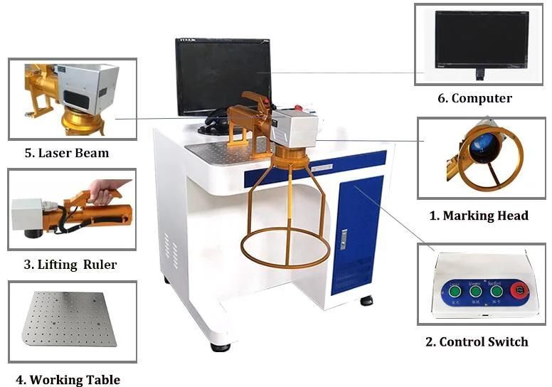 Handheld Laser Marker / Portable Fiber Laser Engraver 20W 30W