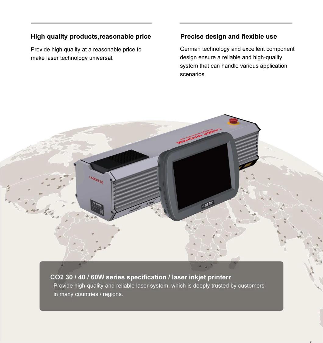 CO2 Flying Laser Printer for Plastic Metal Medicine Boards Pet Bottles