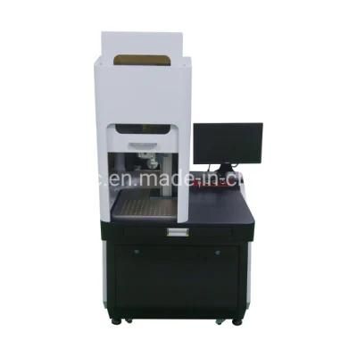 New Enclosed 3D Color CO2 UV Fiber Laser Marking CNC Engraving Machine for Sale