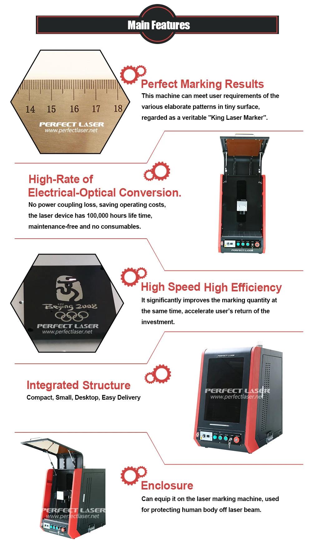 Enclosed Laser Marking Machine Engraving Letter Logos for Jewelry
