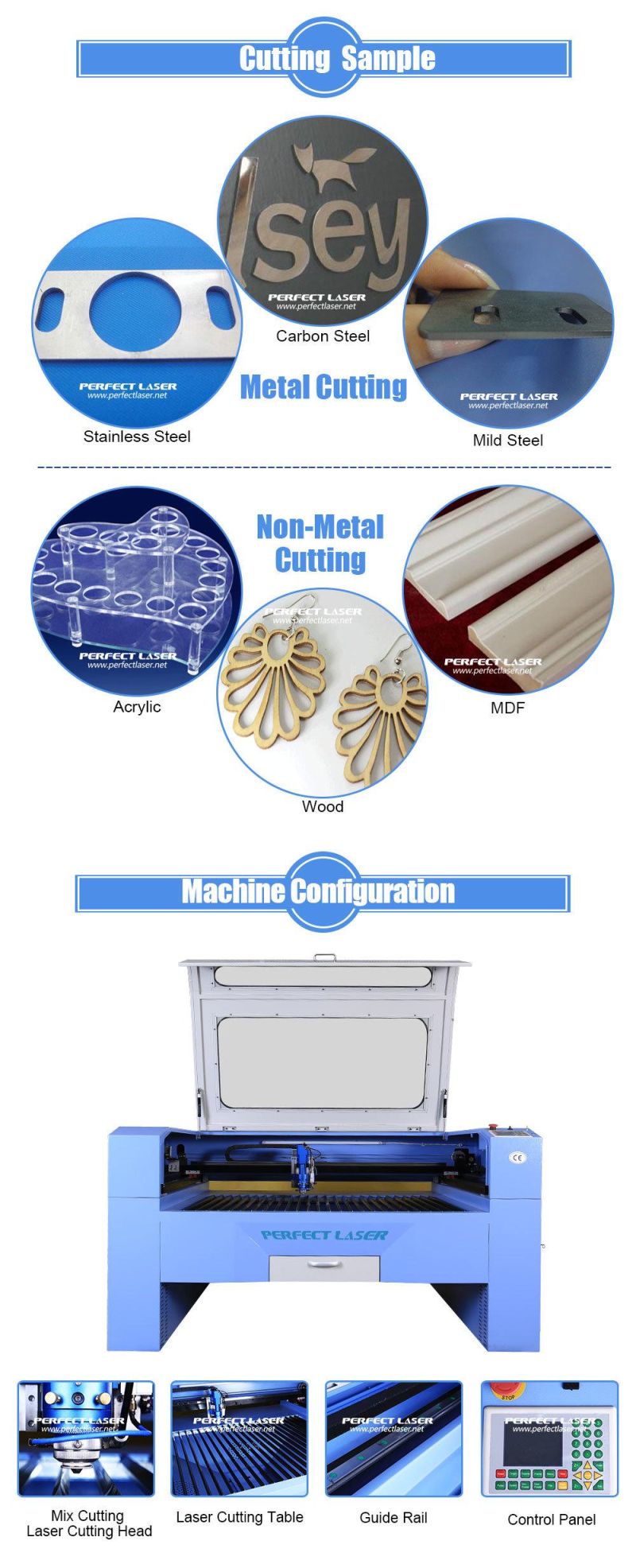 CO2 Laser Cutting Machine for Metal and Nonmetal