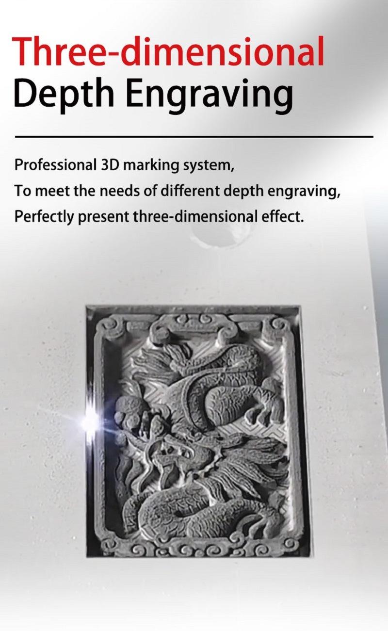 Simple Operation 30W 3D Fiber Laser Marking Machine