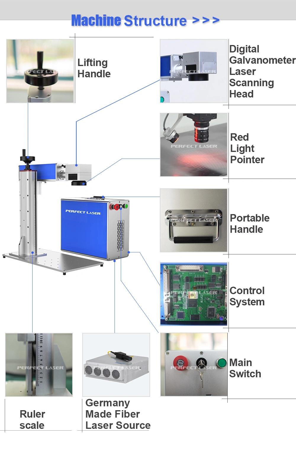30W Raycus Fiber Laser Marking Machine for Metal Plastic Logo Printing Etching