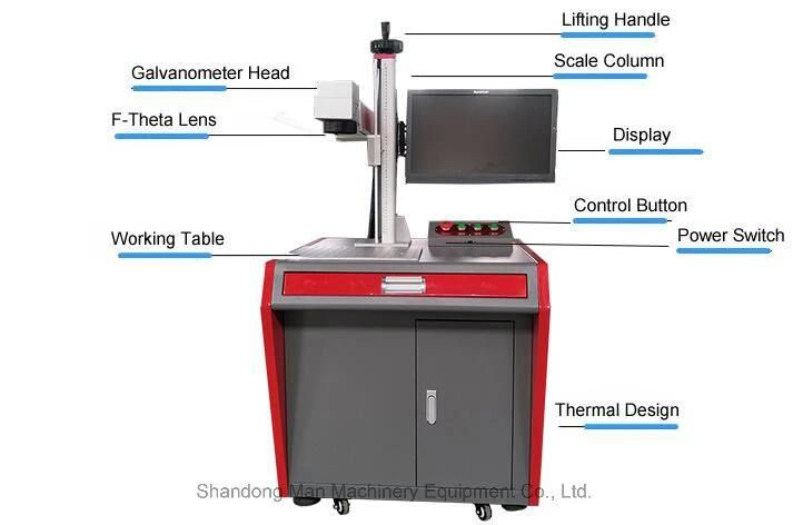 Desktop 30W Fiber Laser Marking Machine Price with Ce FDA