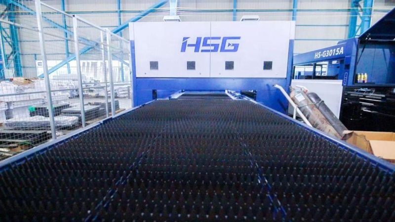 New Full Cover Fiber Laser Cutting Machine with Rotary and Exchange Table 1500W to 8kw for CS Ss Steel Sheet Plates