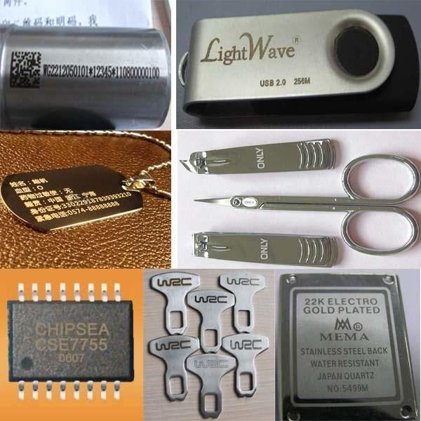 Laser Fiber Laser Engraving Machine with Rotating Table Used for Cutting Tool Marking Automation Equipment