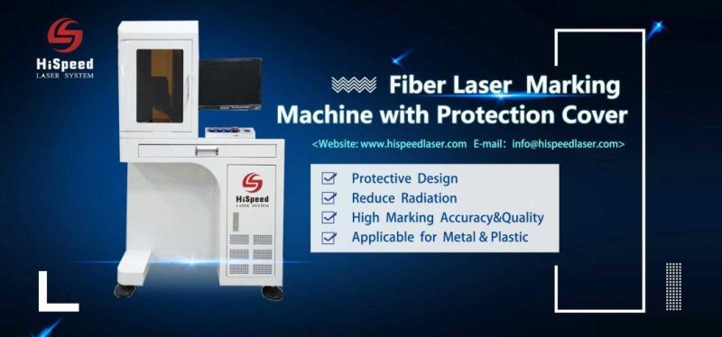 30W Desktop Enclosed Safety L Fiber Laser Marking Machine for Metal with 150*150mm Working Area