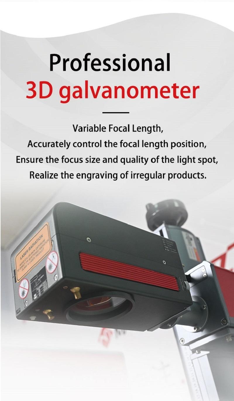 Simple Operation 30W 3D Fiber Laser Marking Machine