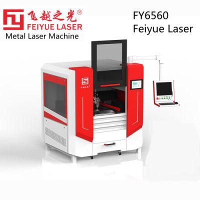 Fy6560 Metal Laser Machine Feiyue Fiber Machinery CNC Jewelry Titanium Ss Stainless Steel Aluminum Copper Metal Laser Sheet Cutting Machine