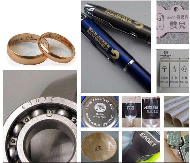 Photo Laser Printing Marking Machine 20W 30W on Brass Gold Silver
