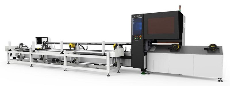 CNC Fiber Laser Cutter for Metal Tube Pipe with Auto Feeder RF6016tn