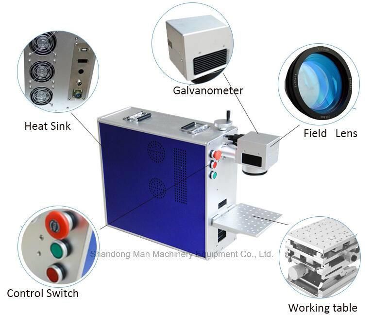 Metal Portable Mini Laser Marking Machine Price with Rotary Devices