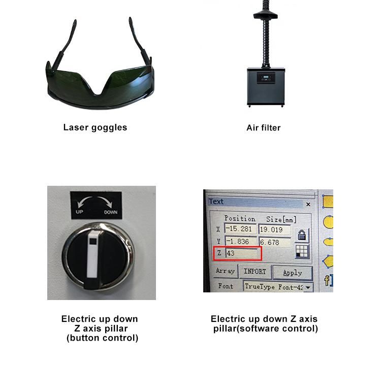 CE Approved Mini Fiber Laser Marking Machine Closed Raycus 30W