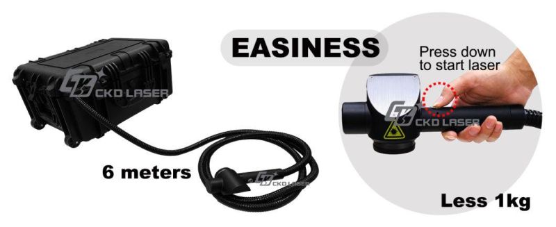 100W Portable Clean Laser Polishing Machine for Rust Metal Phone Case Car Parts