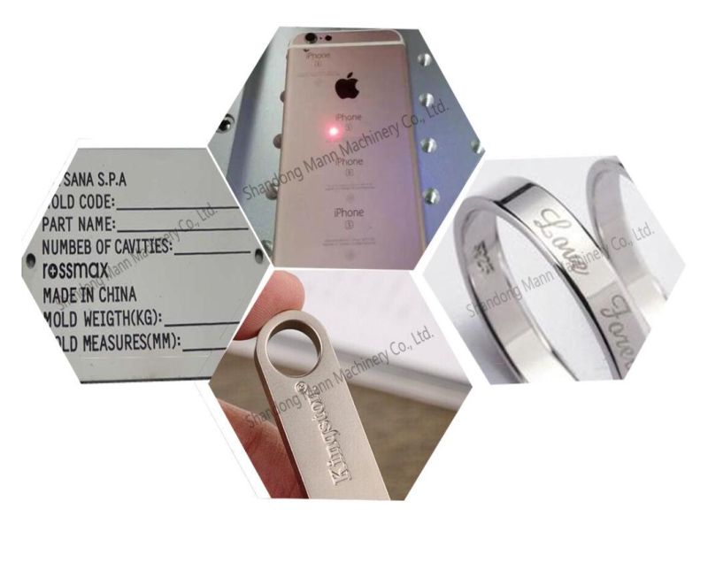 Mini 30W Flying Fiber Laser Marking Machine with Conveyor Belt