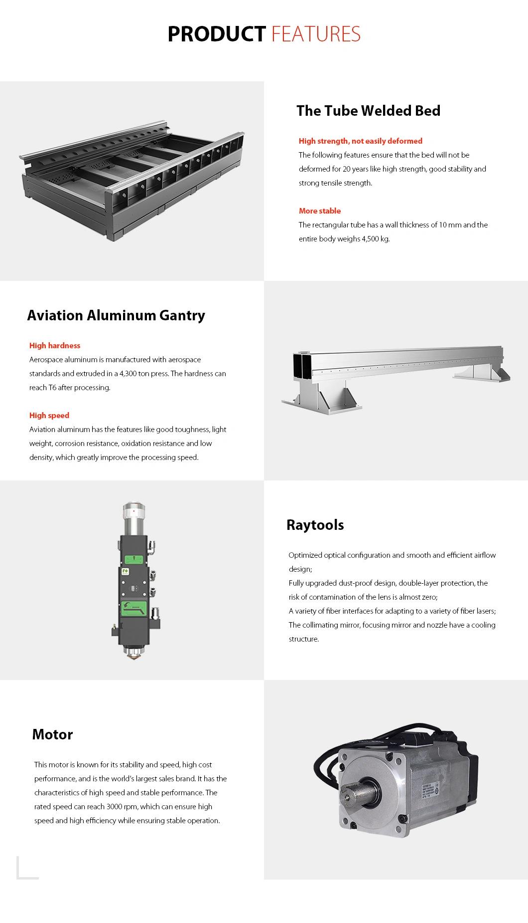 Entry Level for Cutting Metal Aluminum Copper Stainless Steel Titanium Materials Popular Laser Cutting Machine for New Hand User in 1000W to 6000W