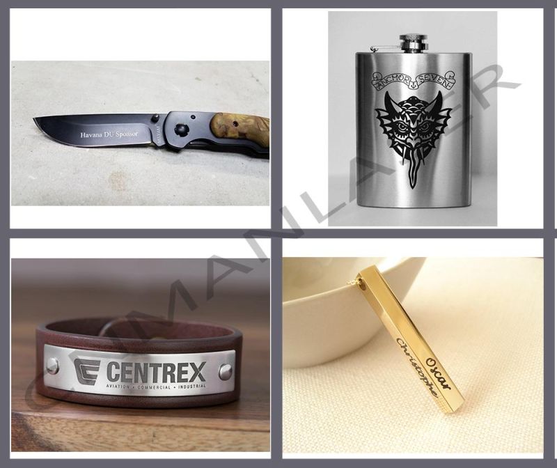 20W Desktop Laser Marking Machine for Metal LED Bulb Logo