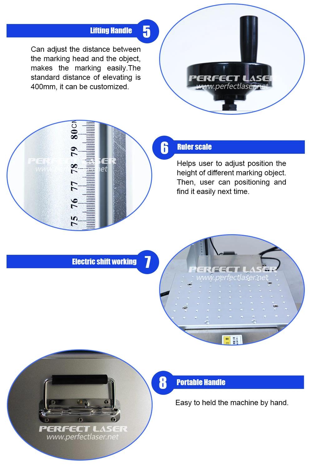 30W 50W 100W Laser Marking Machine for Metal Parts Engraving and Etching