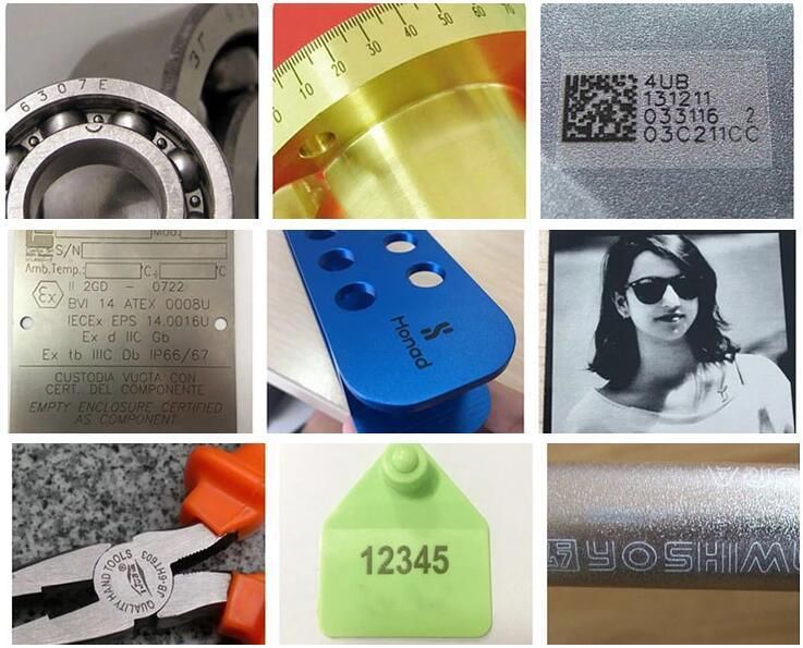 30W 50W Auto-Focus Sealed Laser Marking Machine with Rotary Devices