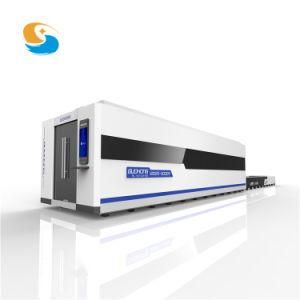 Full Cover Enclosed Raycus 3kw 4kw 6kw CNC Fiber Laser Cutting Machine for 2.5mm 5mm 8mm 10mm Aluminum Stainless Steel Cutting