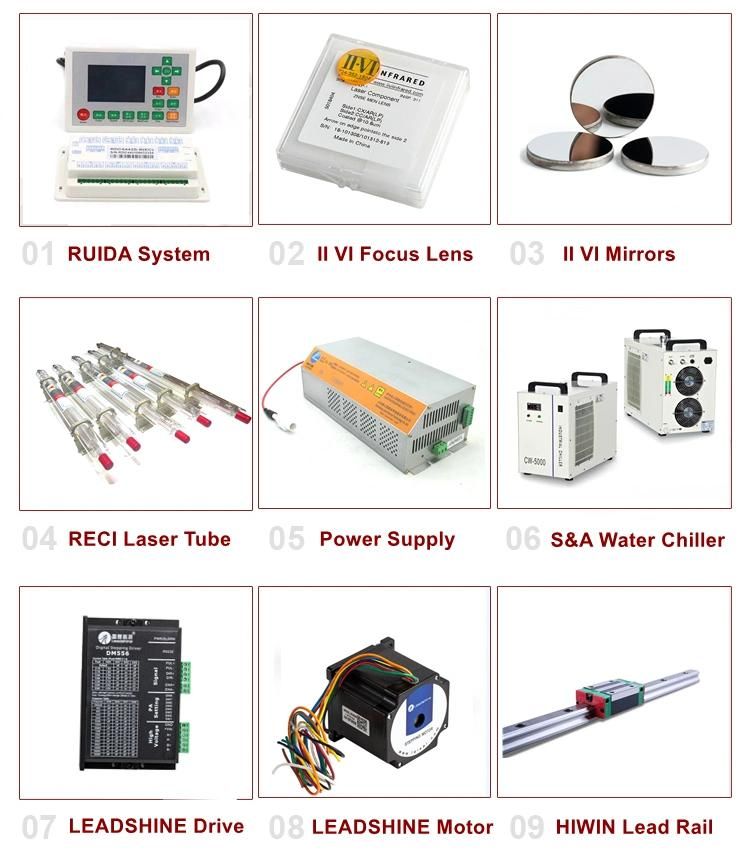 Hot Sale 60W 80W 4060 100W 9060 CNC Laser Cutter 1610 130W CO2 2D 3D Crystal Laser Engraving Machine 1325 1390 Metal and Nonmetal Laser Cutting Machine