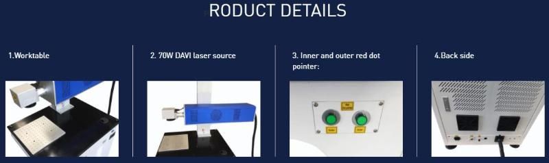 Cloth Garment Fabric RF CO2 Laser Marking Machine for Cutting Leather